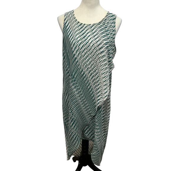 Quiet Luxury Sleeveless Abstract Print Dress Nic+Zoe Modern Minimalist M - Picture 1 of 6